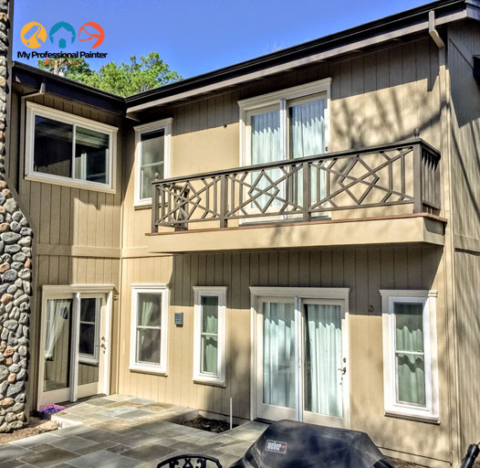 Finished residential exterior painting project