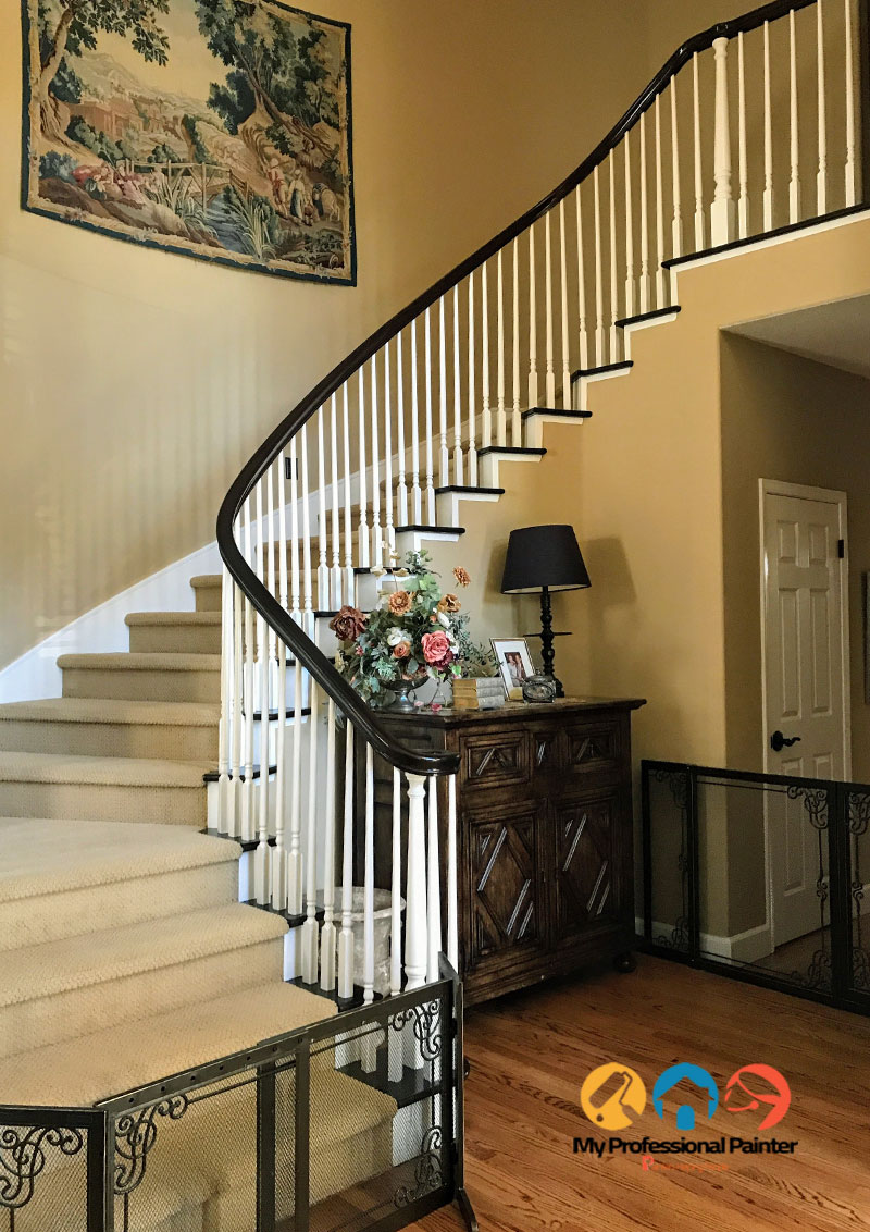 Finished residential interior painting by My Professional Painter